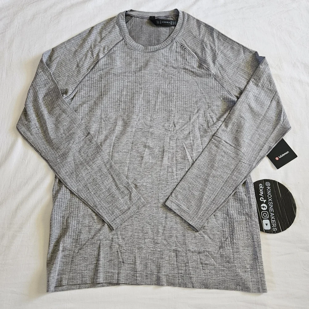 Lululemon Metal Vent Tech Long Sleeve SLTE/WHT Slate Grey Men's Size XXLarge - Picture 1 of 7